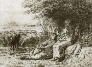 Two shepherden Jean Francois Millet